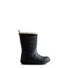 New Little Kids Indoor/Outdoor Insulated Roll Top Vegan Shearling Boots Snow Boots