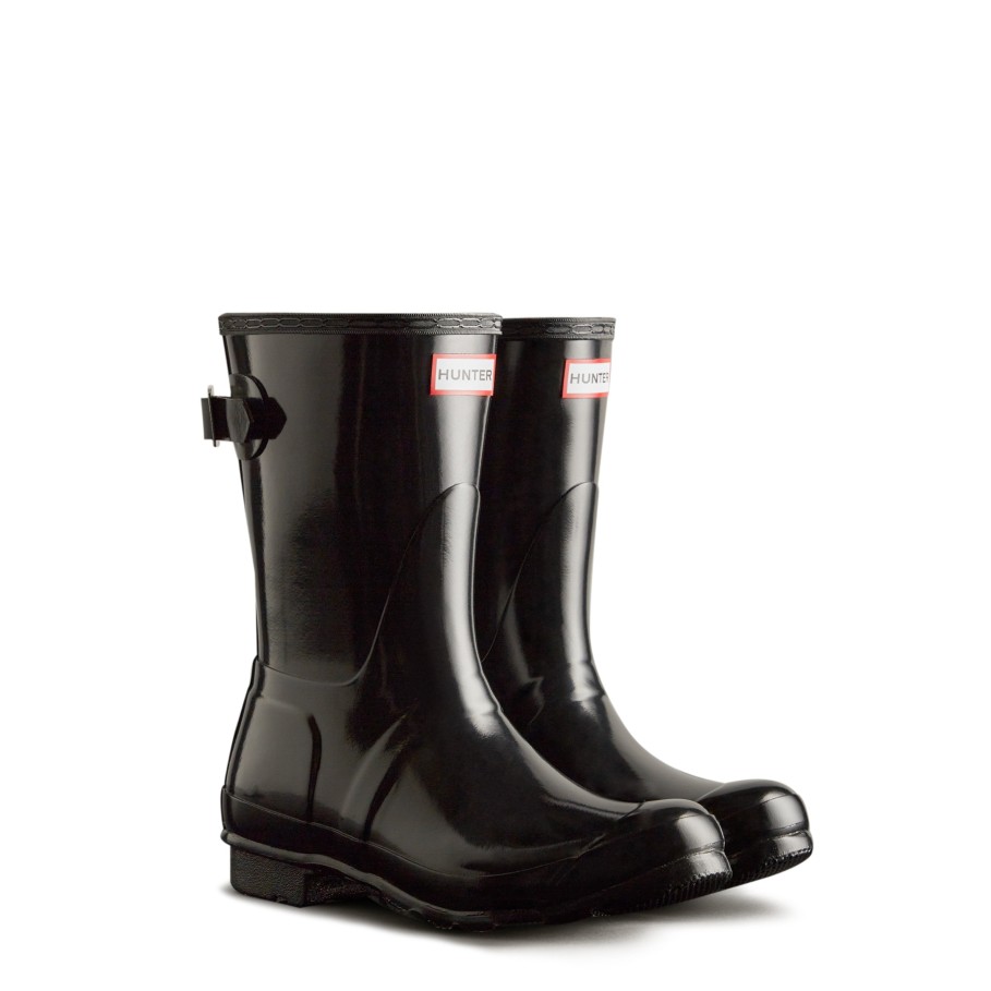 New Women'S Original Back Adjustable Short Gloss Rain Boots Short Boots